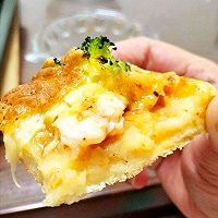 西兰花鲜虾披萨的做法图解8