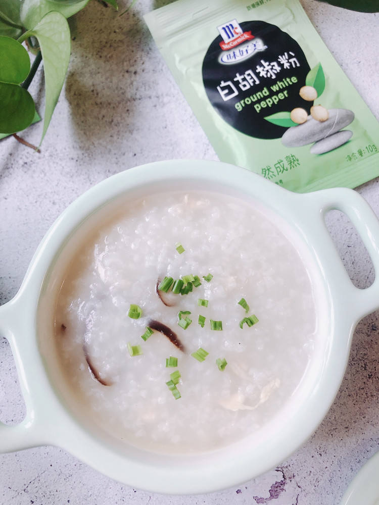 香菇鸡丝粥 电饭煲版的做法