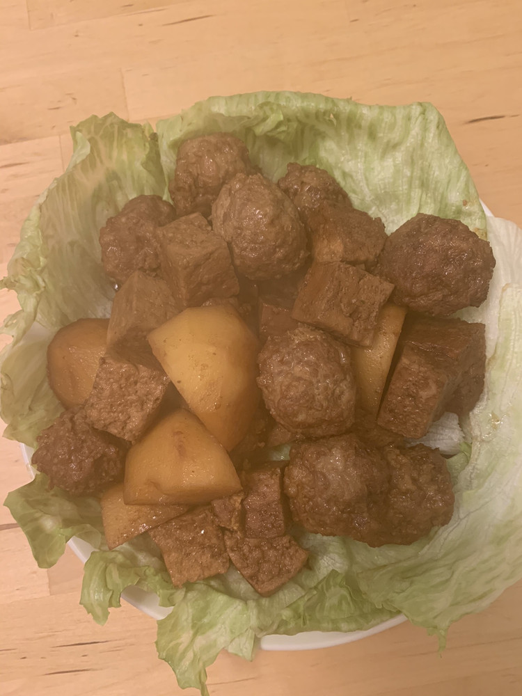 肉丸土豆炖老豆腐（豆腐未炸版）的做法