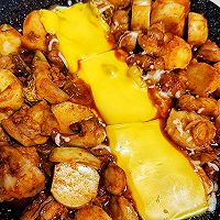 #奶香四溢 暖锅佳味#铁板芝士年糕鸡的做法图解11