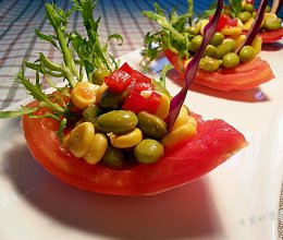 #夏日素食#   番茄杂菜塔的做法