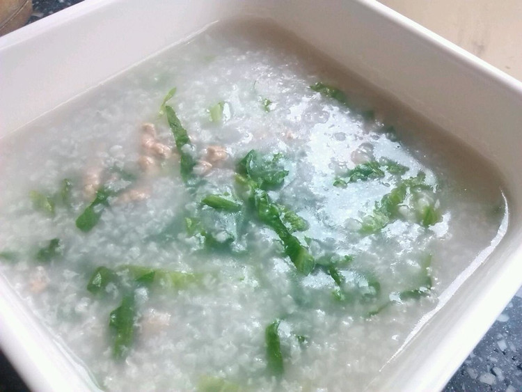 生菜瘦肉粥的做法