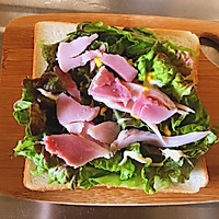 鸡蛋火腿三明治#憋在家里吃什么#的做法图解4