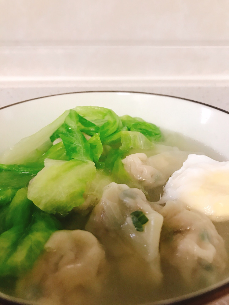 快手早餐鲜汤云吞的做法