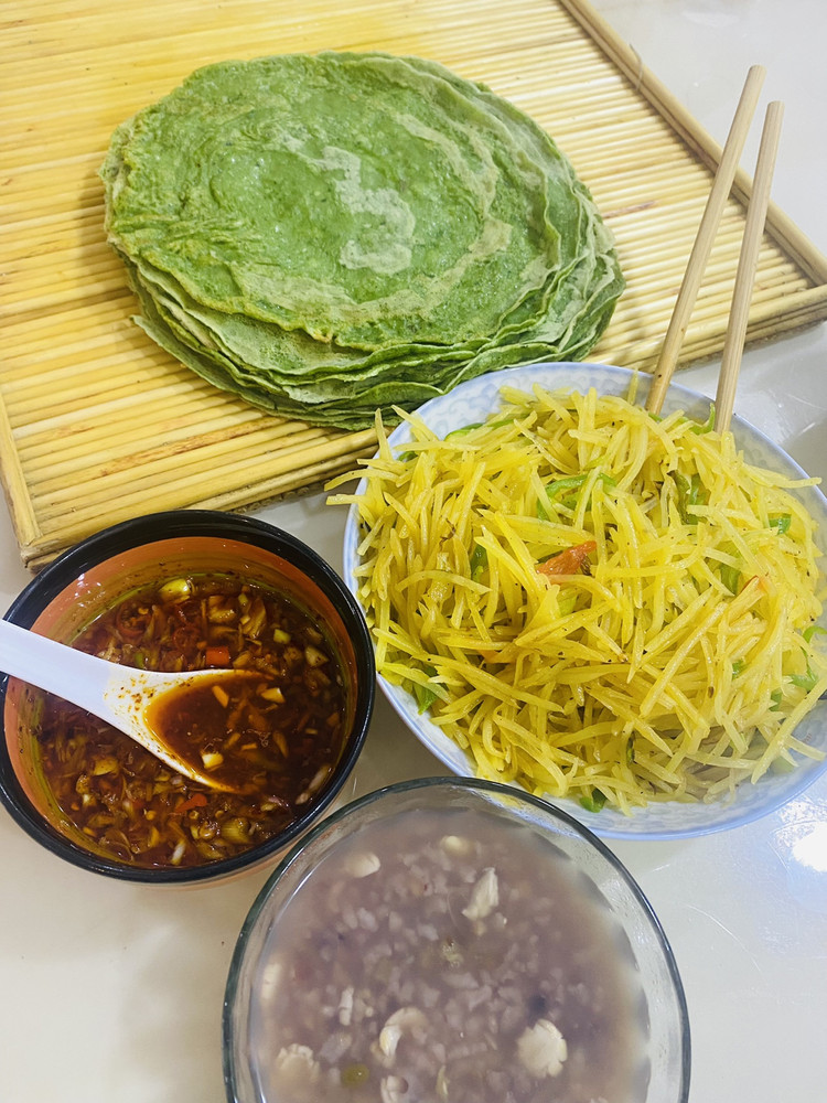 营养菠菜煎饼的做法