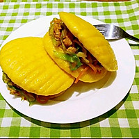 我爱做面食之南瓜贝壳饼#福盈门好面用芯造#的做法图解13