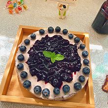 #夏日吃货嘉年华#免烤箱～搅一搅就能做的蓝莓慕斯蛋糕