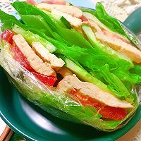 #夏日撩人滋味#快手减脂果蔬三明治的做法图解10