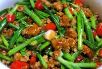 肉沫炒韭菜的做法