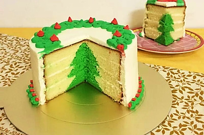 3D圣诞树蛋糕