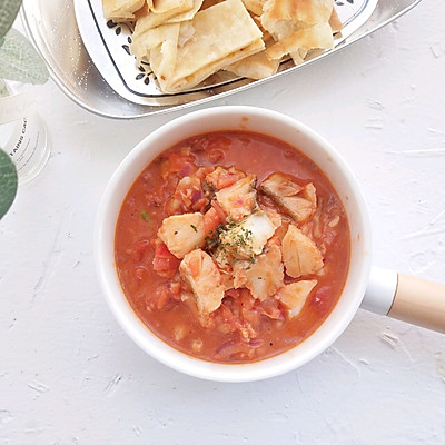 茄汁鳕鱼泡饼