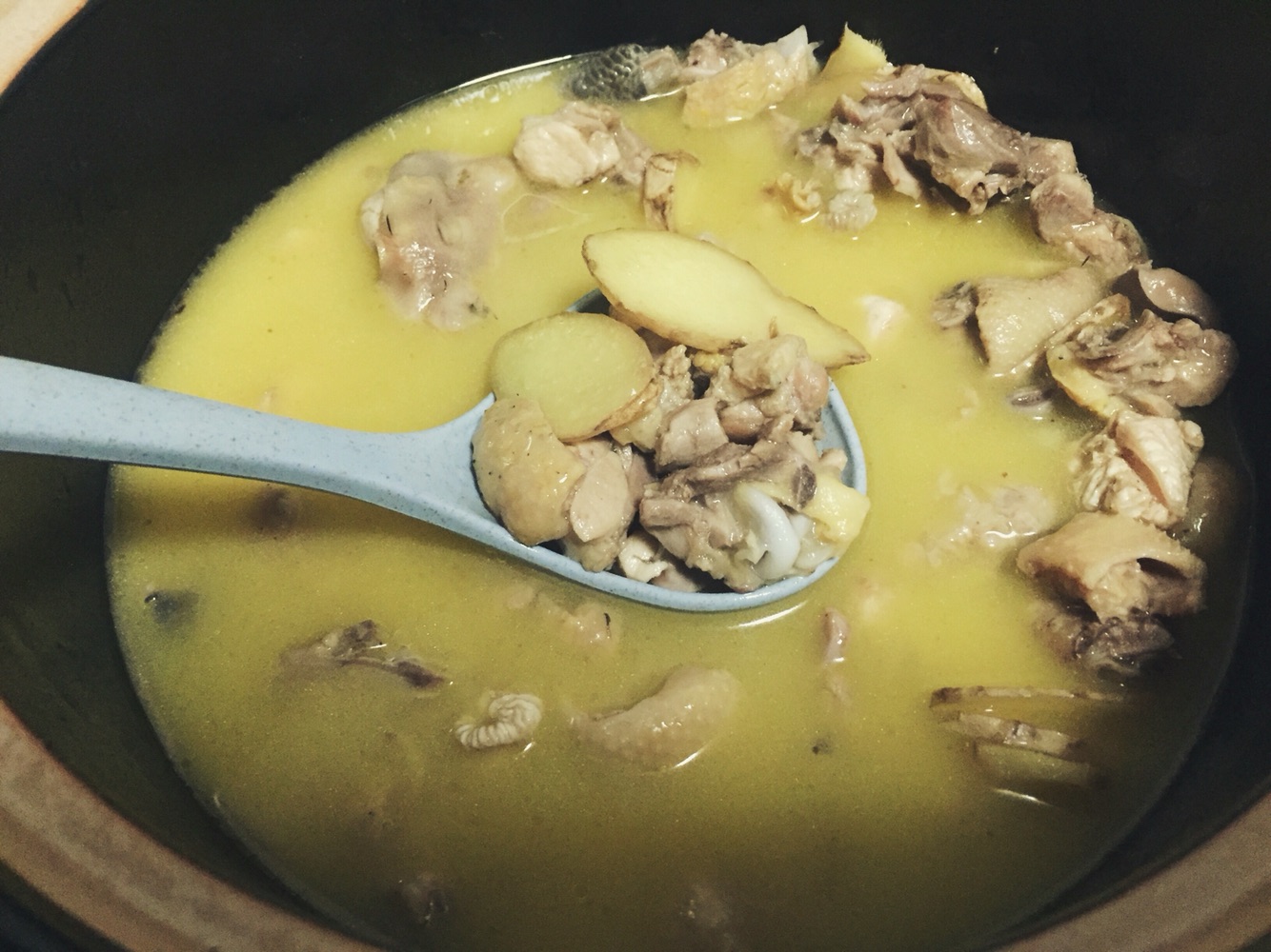 Stewed chicken with ginger