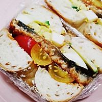 燕麦亚麻籽贝果三明治—低卡低脂的做法图解13