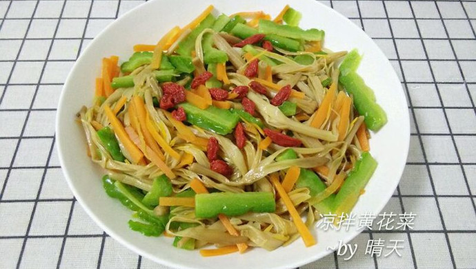 苦瓜凉拌黄花菜