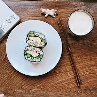 『快速简单』三文鱼芦笋饭团三明治的做法图解10