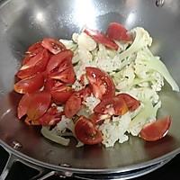 西红柿花菜的做法图解3