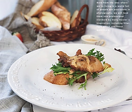 #相聚组个局#鸡腿三明治的做法