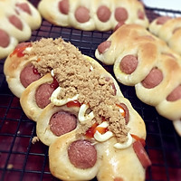 完整版肉松热狗面包(五个量)的做法图解18