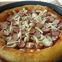 超简便泡菜脆皮肠披萨的做法图解8