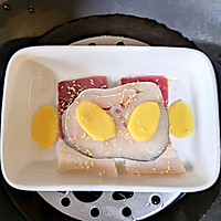 #宝宝的第一口辅食鱼#火腿肉蒸银鳕鱼的做法图解7