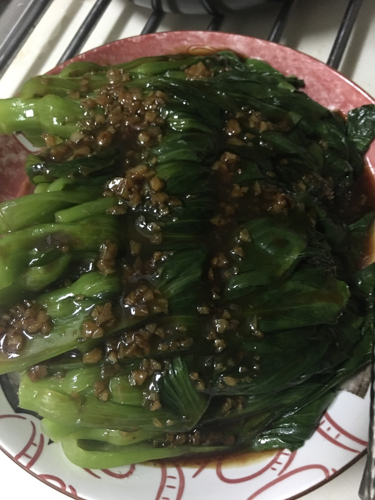 白灼油菜芯的做法