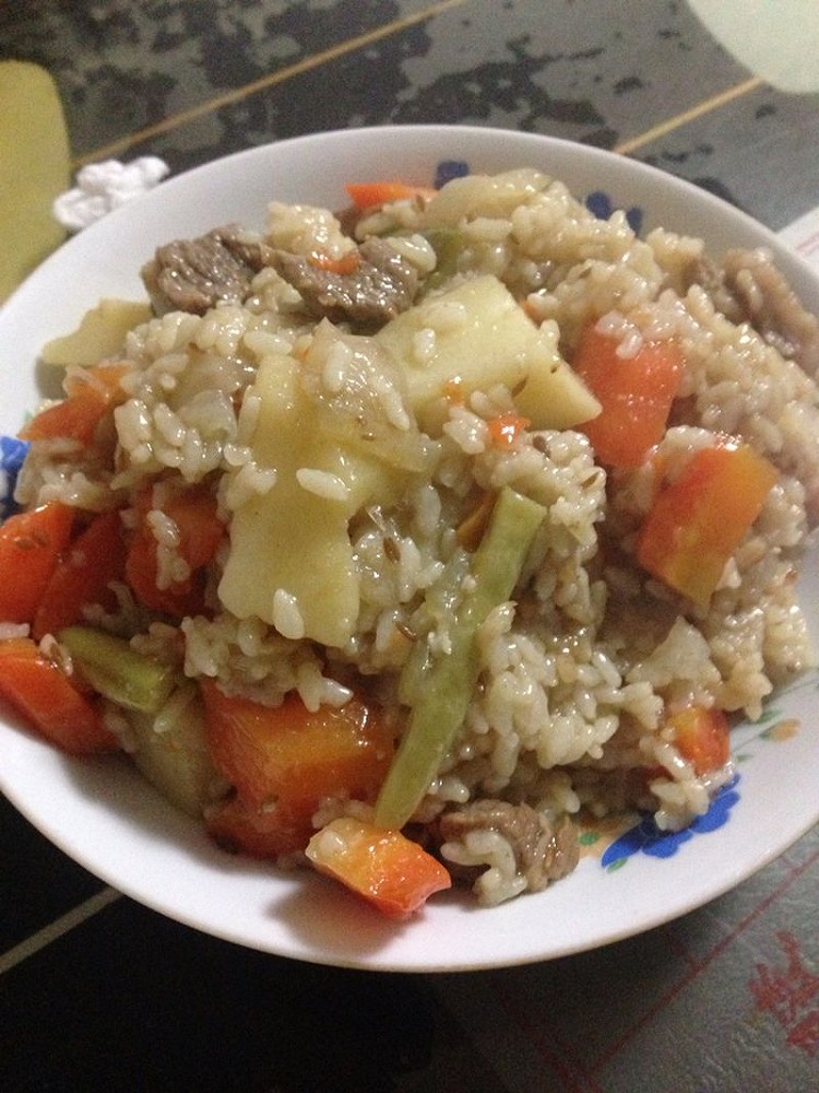 羊肉焖饭的做法