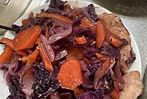 低脂午餐——鸡胸肉炒紫甘蓝的做法