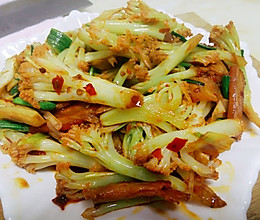 松花菜（有机花菜）炒五花肉的做法