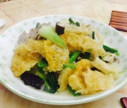 香菇虾米炒肉皮的做法