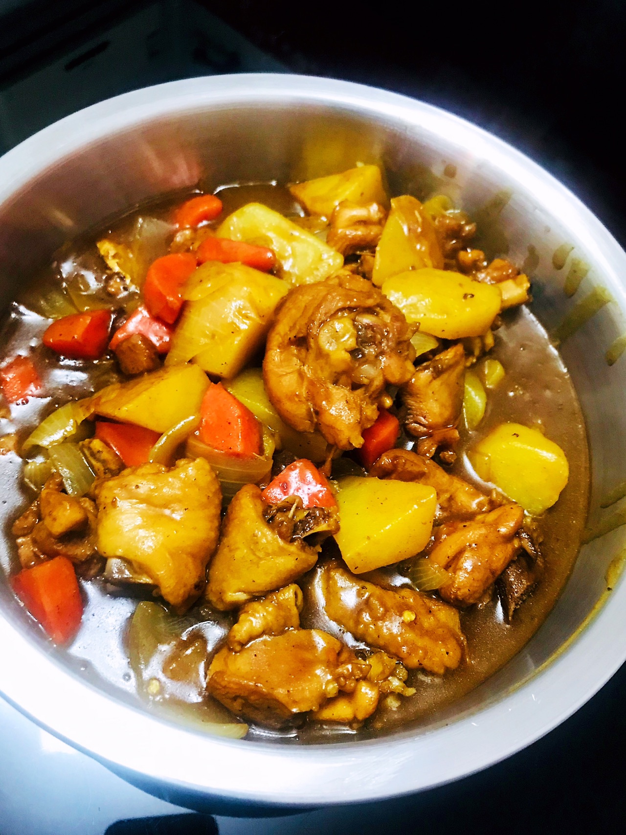 咖喱土豆炖鸡块的做法图解7