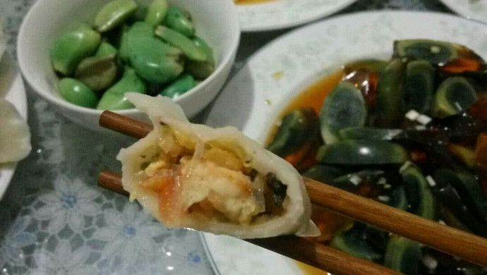 西红柿虾仁水饺