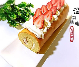 草莓夹心蛋糕卷#黑人牙膏一招制胜#