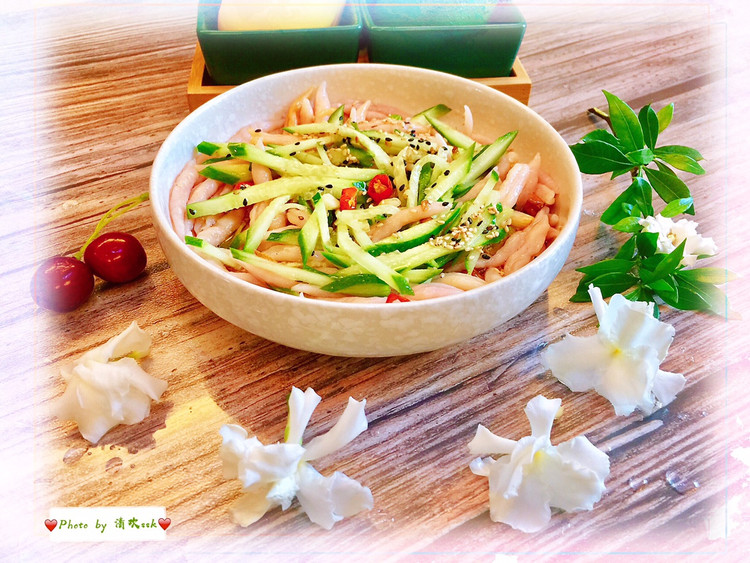 粉色暴击甜蜜来袭-凉拌苋菜面鱼的做法