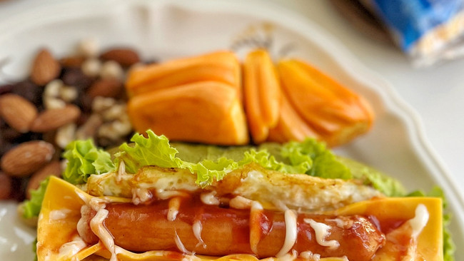 #安佳真草饲 营养护全家#美味又营养的抹茶美式热狗的做法