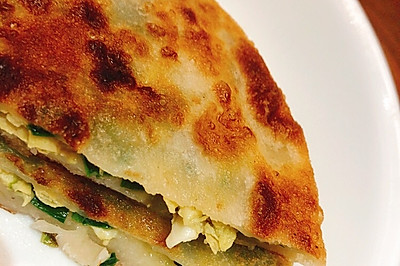 韭菜鸡蛋烫面馅饼—简单柔软好吃