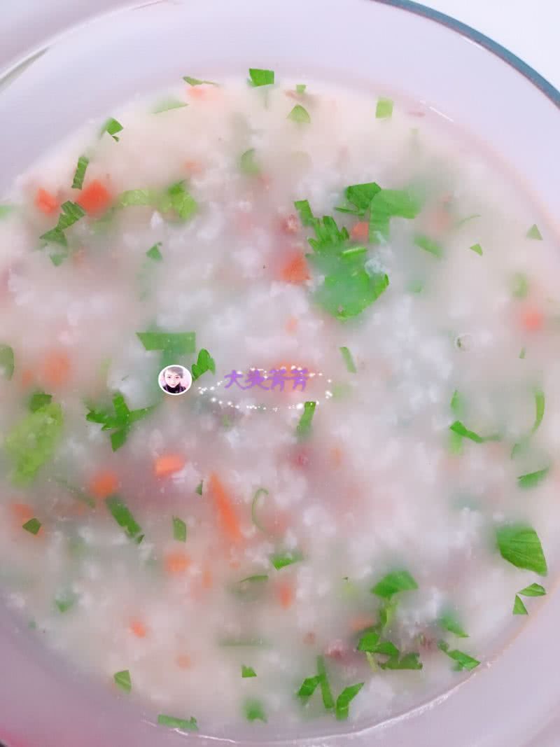 Beef and vegetable congee