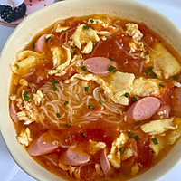 #春天的鲜味#番茄鸡蛋粉丝汤的做法图解9