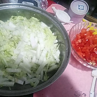 番茄炒白菜的做法图解2