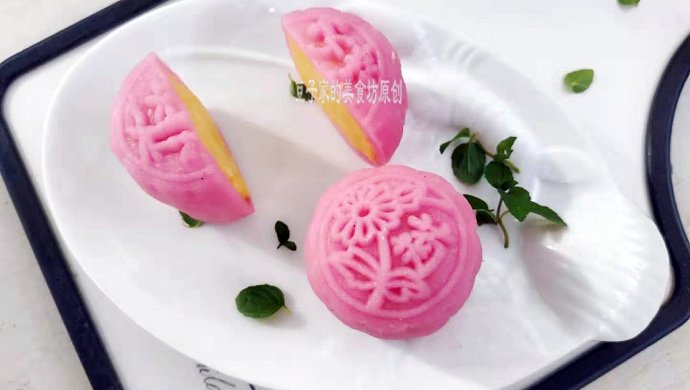 果汁冰皮豆沙月饼比做包子简单