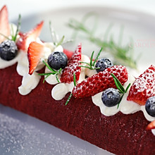 #健康甜蜜烘焙料理#⭐红丝绒蛋糕卷⭐