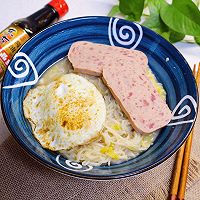 #不容错过的鲜美滋味#午餐肉煎蛋面汤的做法图解8