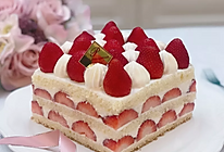 草莓方形蛋糕的做法