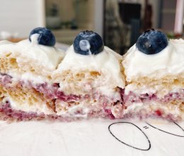 低脂早餐蓝莓香蕉伪蛋糕的做法