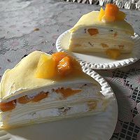 黄桃芒果双拼千层蛋糕的做法图解10