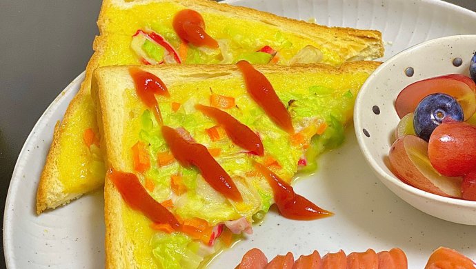 蔬菜吐司｜空气炸锅美食