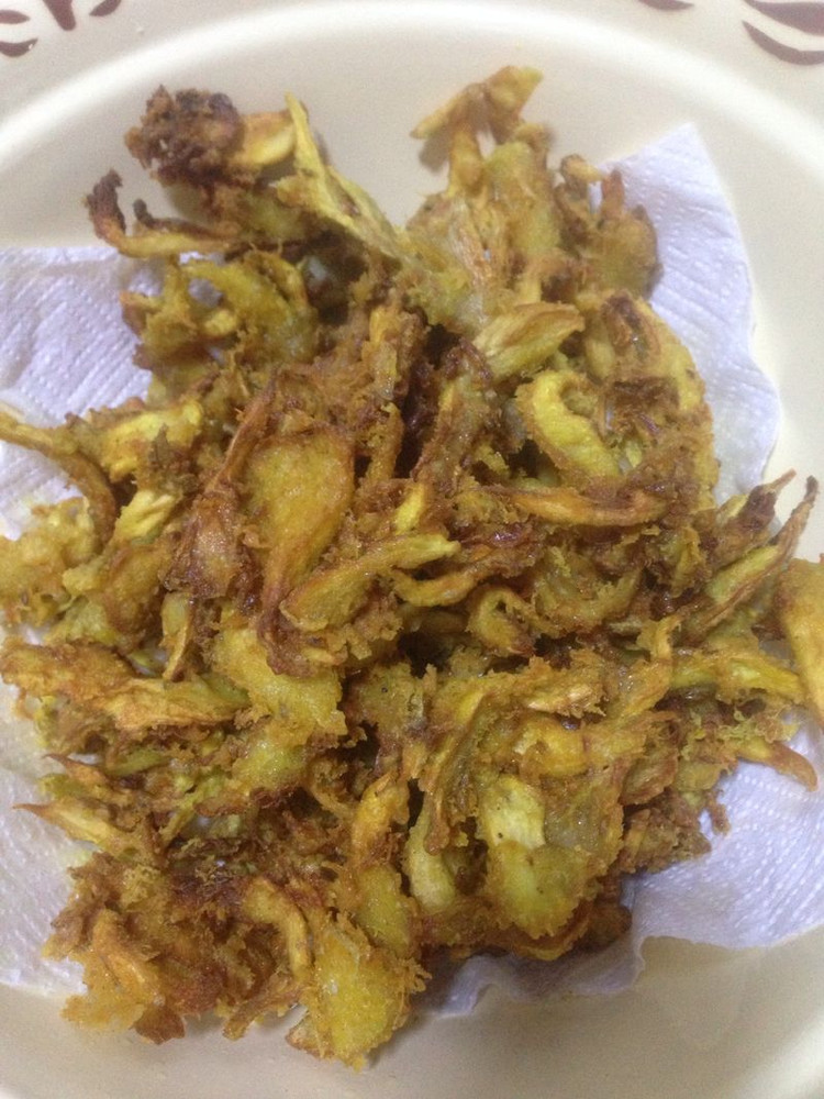 炸蘑菇（咖喱味）的做法