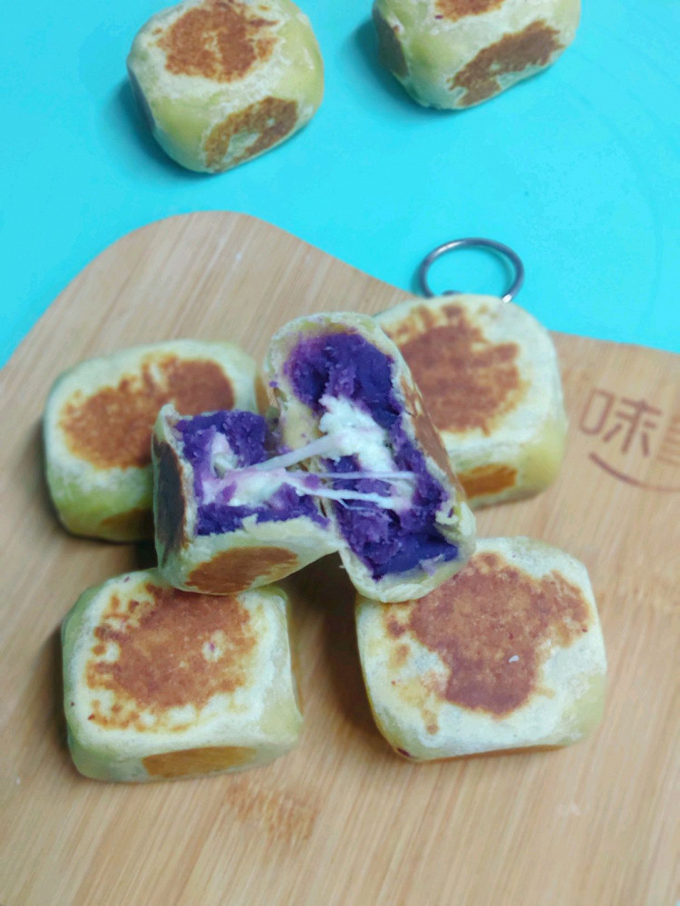 爆浆紫薯仙豆糕的做法
