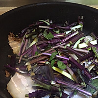 紫菜苔炒肉的做法图解3