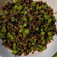 榄菜肉末四季豆的做法图解6