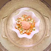 三文鱼球蒸南瓜 宝宝健康食谱的做法图解8